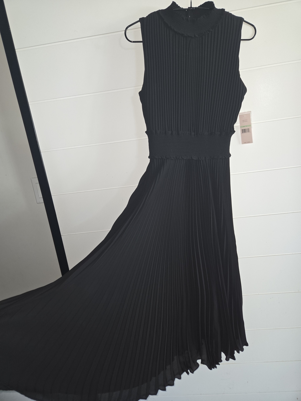 Nanette Lepore Black Pleated Maxi Dress